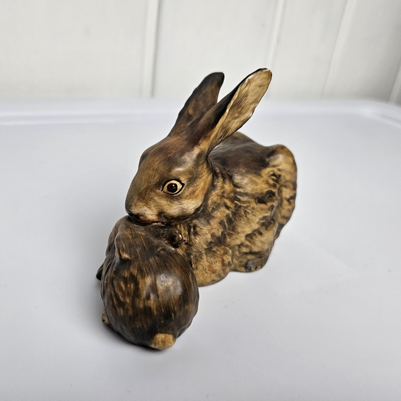 Vintage Goebel West Germany Rabbit and Bunny Porcelain Figurine - Picture 3 of 12
